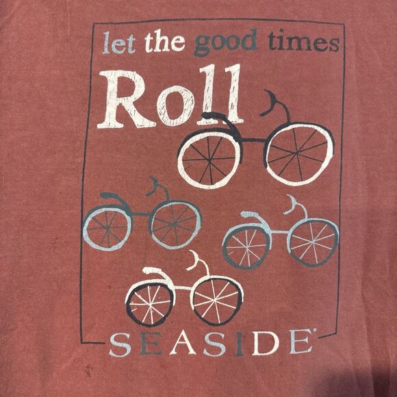 "Let the Good Times Roll" Seaside T-Shirt Youth XL Bicycles Graphic Tee Cycling - Picture 5 of 8